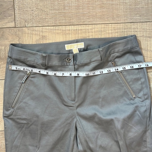 Michael Kors gray ankle dress pants with pockets and zipper single button zip 4 - Picture 10 of 10